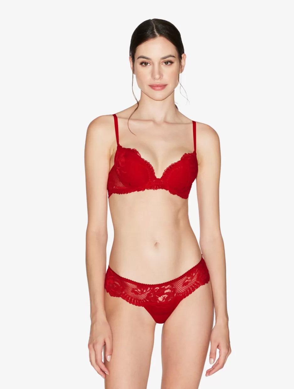 Padded | Push-Up-La Perla Lace Push-up Bra Red