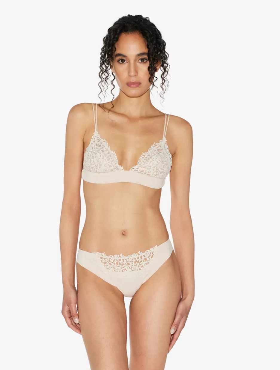 G string & Thong-La Perla Rose Beige Macramé Thong RoseBeige