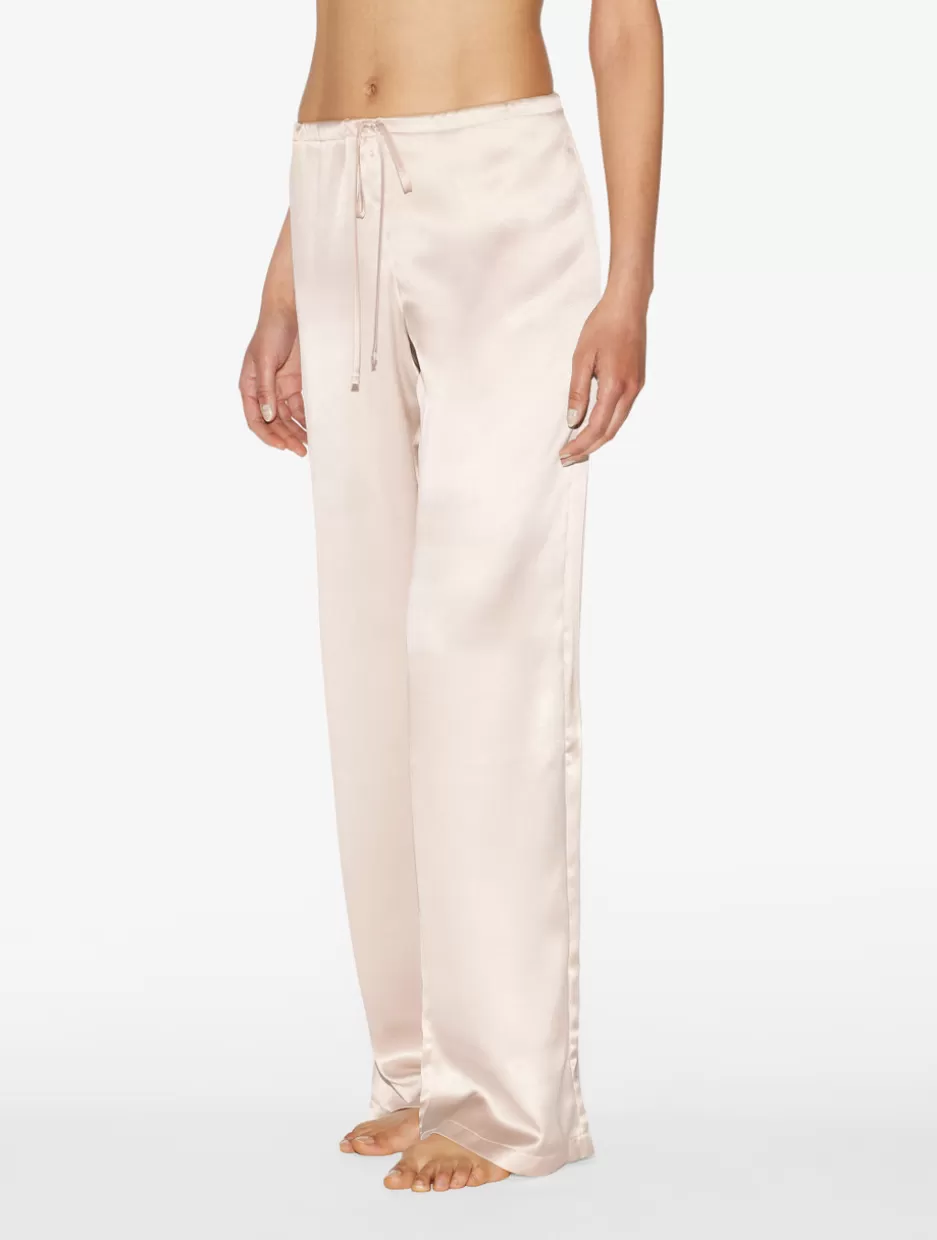 Pajamas | Sleep Shorts & Trousers-La Perla Rose Beige Silk Trousers RoseBeige