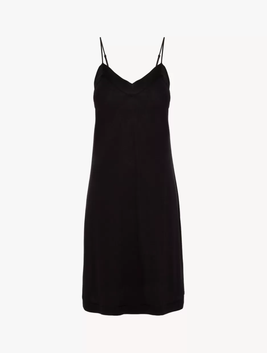 Slips & Dresses-La Perla Short Nightdress In Onyx Black