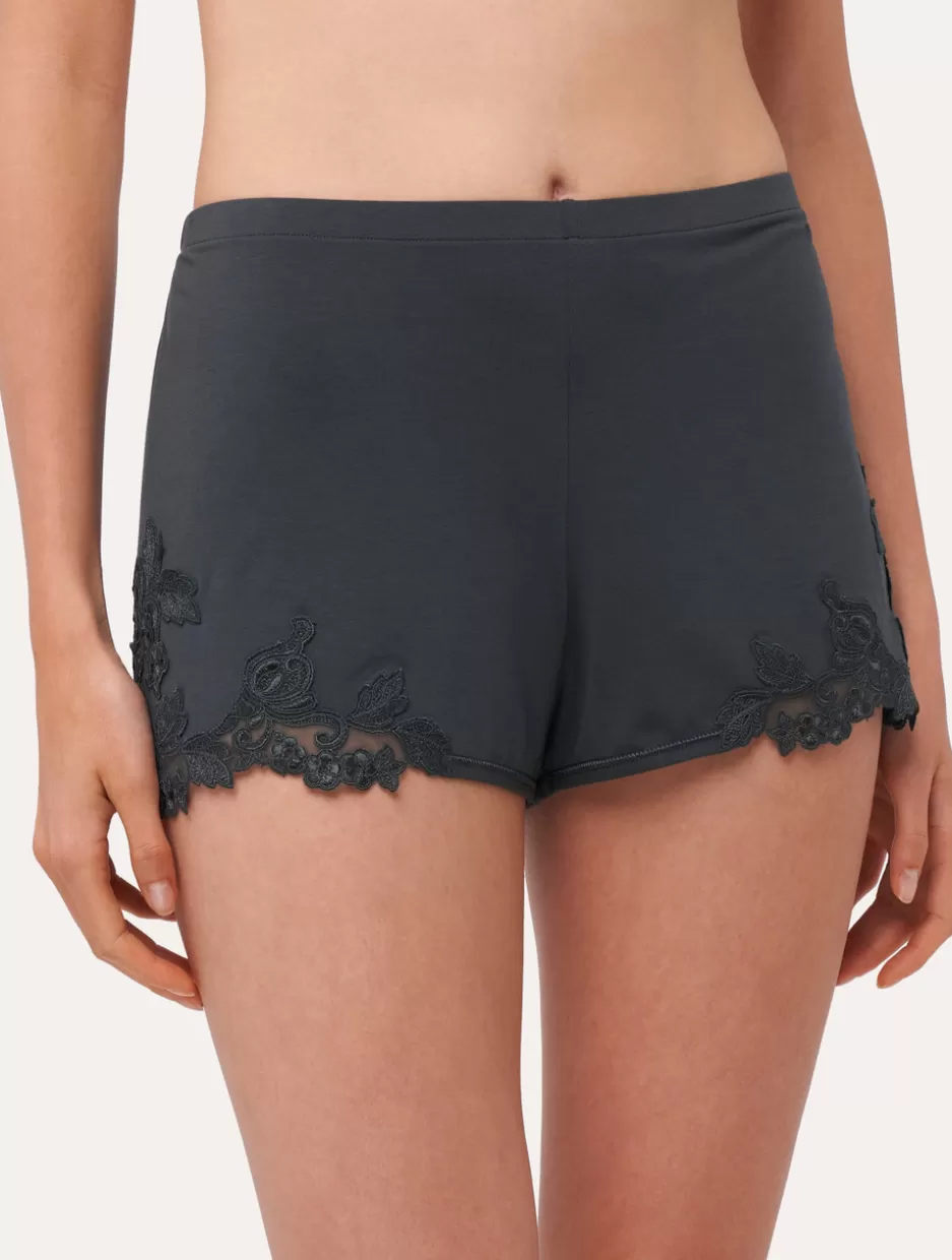 Pajamas | Loungewear-La Perla Shorts In Charcoal Jersey Grey