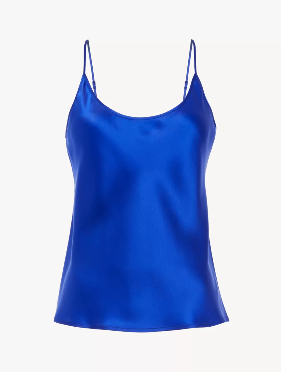 Camisoles | Pajamas-La Perla Silk Camisole Top In Electric Blue