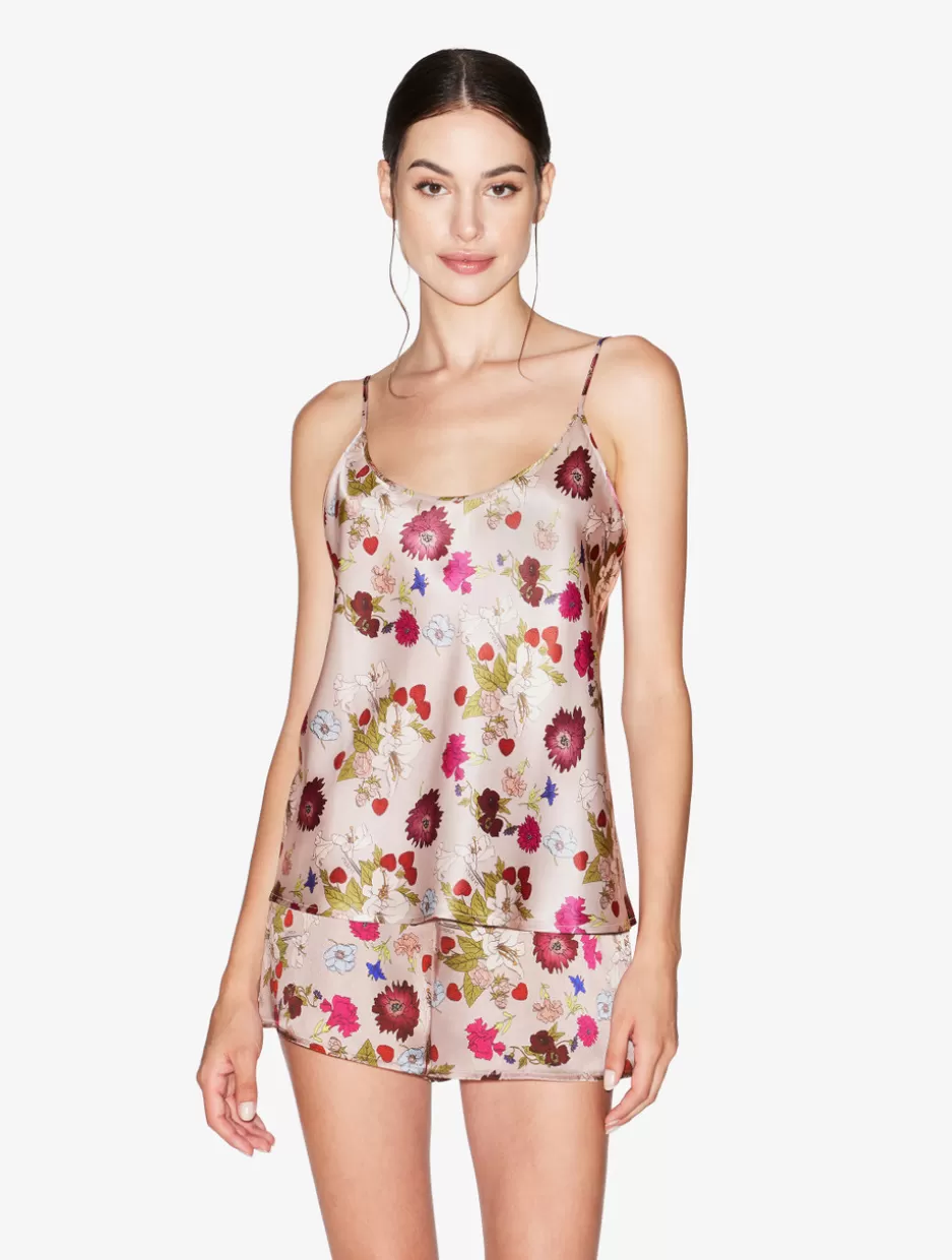 Camisoles | Pajamas-La Perla Silk Floral Print Camisole Top PinkFloral