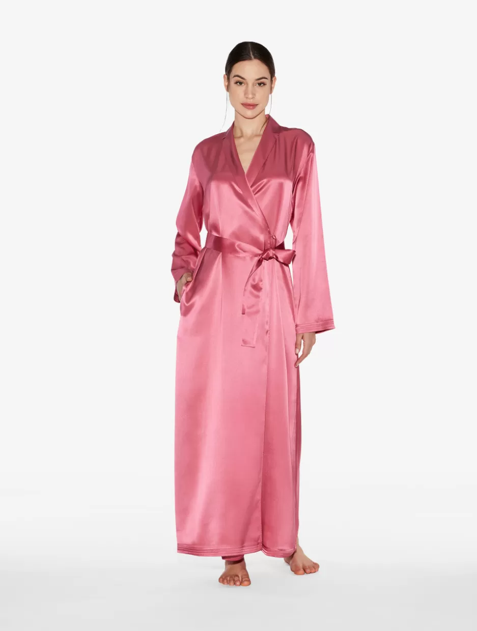 Robes | Silk Sleepwear-La Perla Silk Long Robe In Wild Orchid WildOrchid