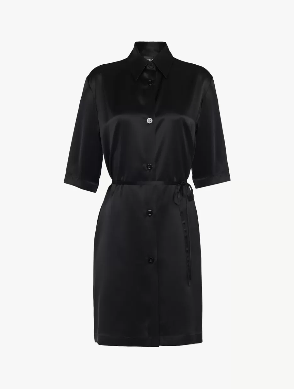 Silk Sleepwear-La Perla Silk Long Shirt In Black