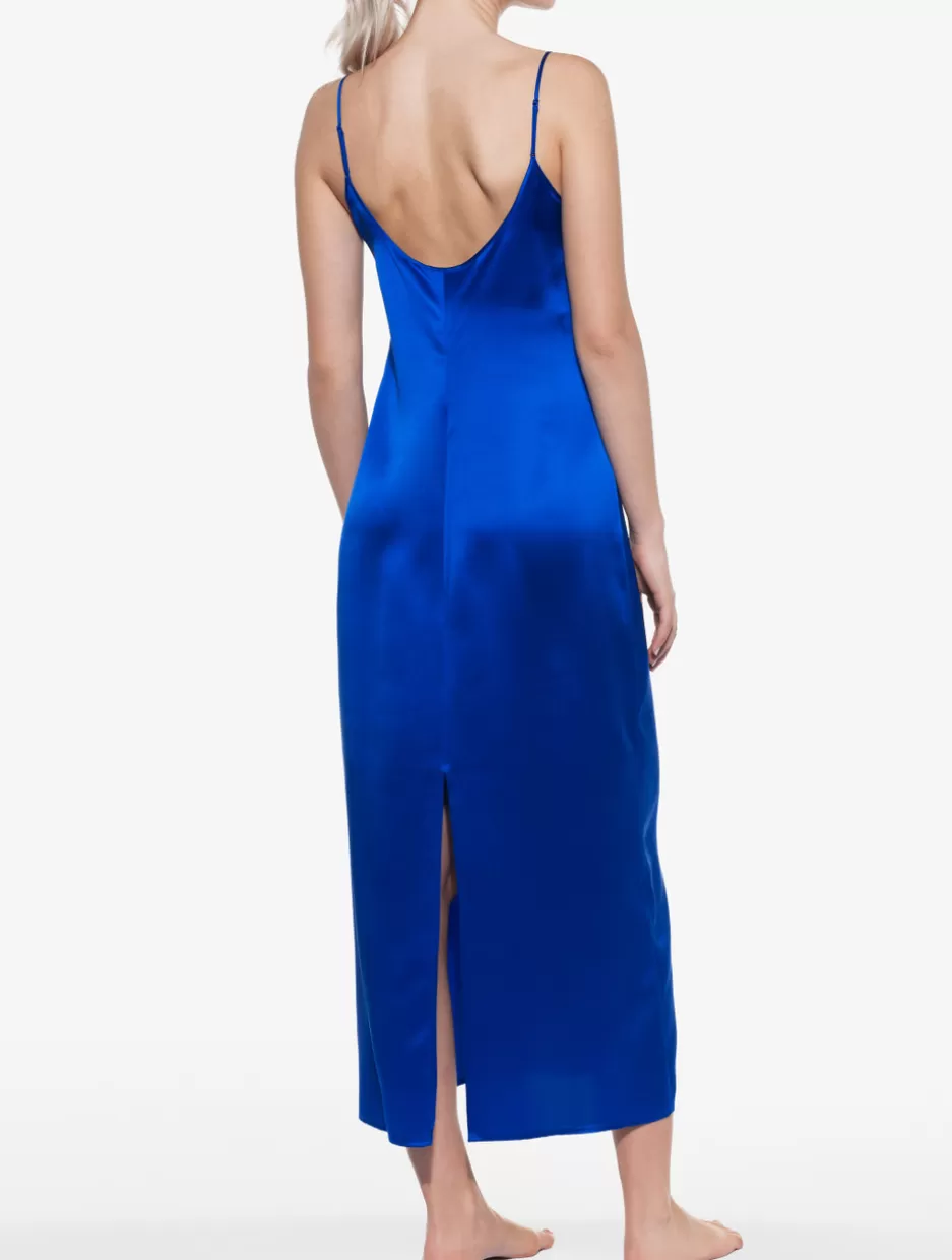 Slips & Dresses | Silk Sleepwear-La Perla Silk Long Slip In Electric Blue