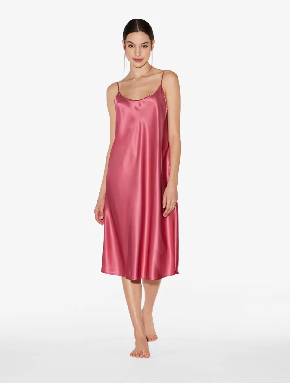 Slips & Dresses | Silk Sleepwear-La Perla Silk Midi Nightdress In Wild Orchid WildOrchid