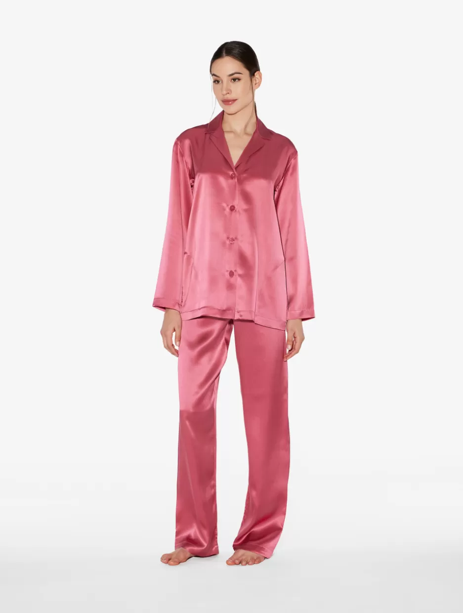 Pajamas | Silk Sleepwear-La Perla Silk Pajama Set In Wild Orchid WildOrchid