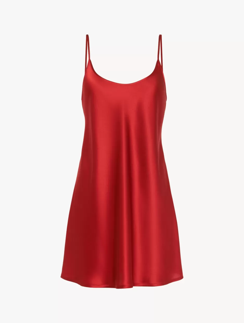 Slips & Dresses | Silk Sleepwear-La Perla Silk Slip Dress In Garnet Red