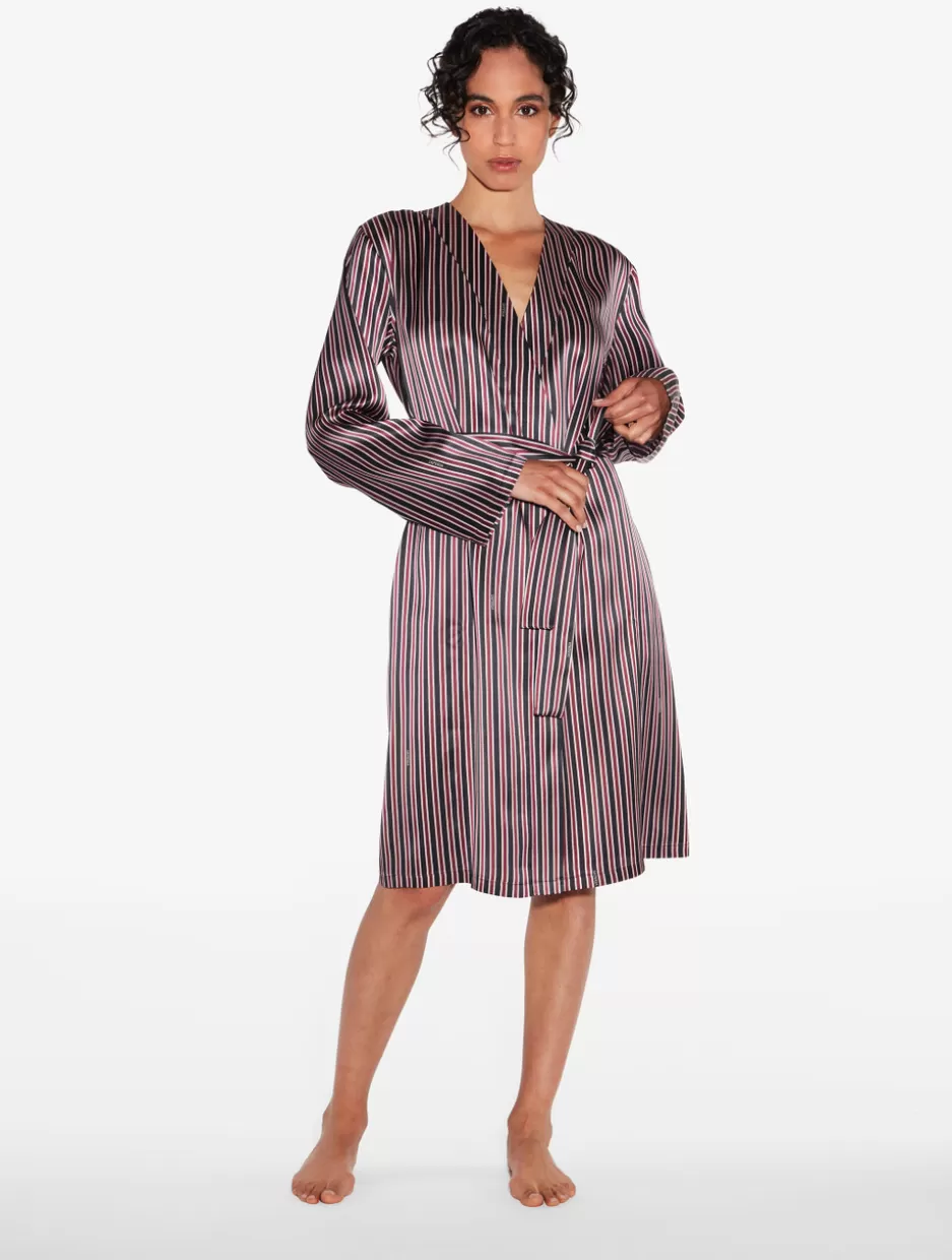 Robes | Silk Sleepwear-La Perla Silk Striped Short Robe Stripes