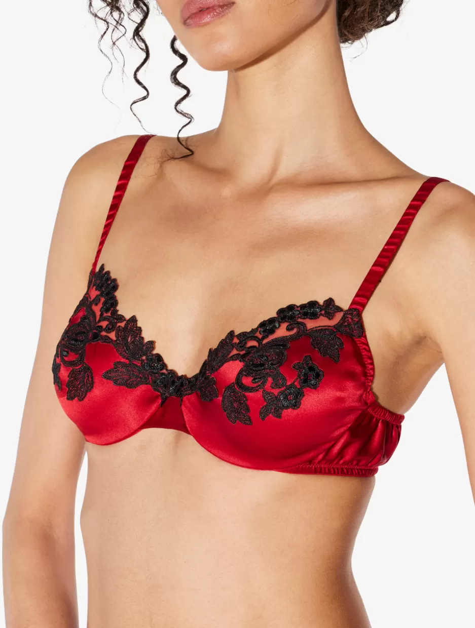 silk_underwired_bra_in_red_with_black_frastaglio_10107.webp Underwired-La Perla Silk Underwi Bra In With Black Frastaglio Red