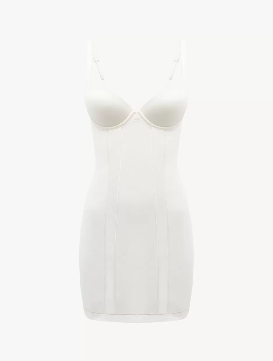 Shapewear | Slips & Dresses-La Perla Slip Dress In Stretch Tulle Off-White