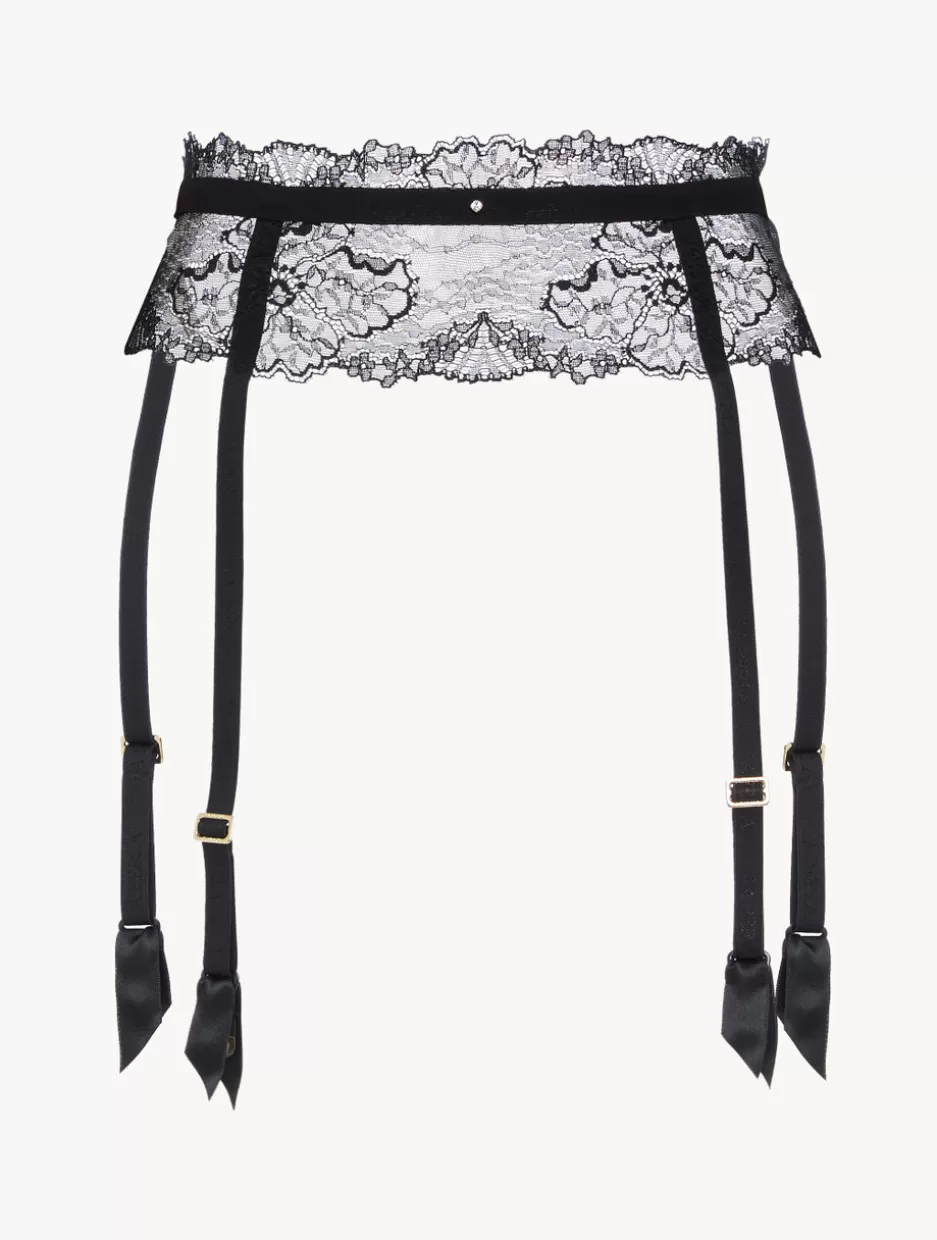 Garter Belts-La Perla Suspender Belt In With Leavers Lace Black