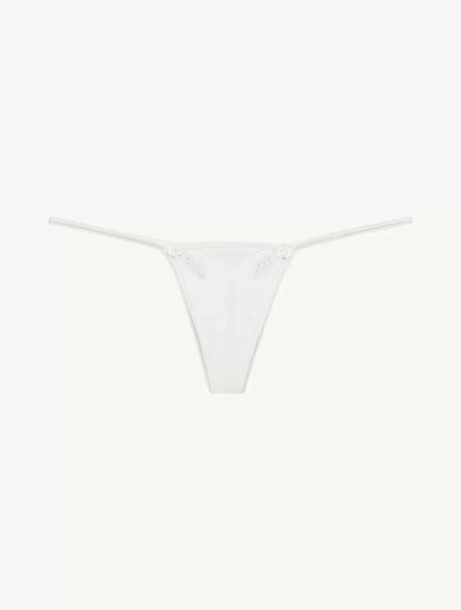 G string & Thong | Shapewear-La Perla Thong In Stretch Tulle Off-White