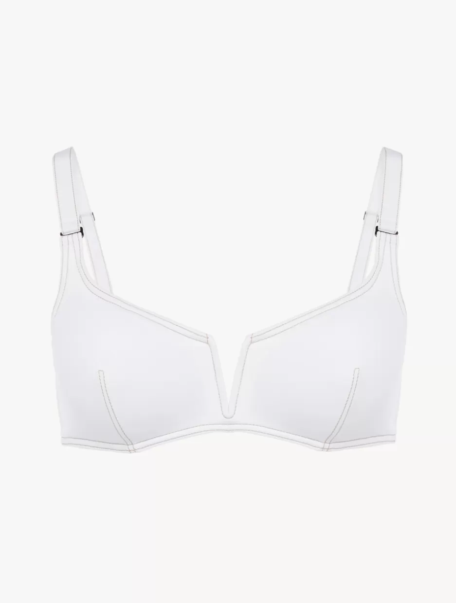 Bikinis-La Perla Triangle Bikini Top In White