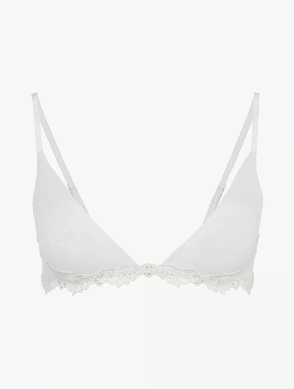 Triangle | Wireless-La Perla Triangle Bra In Stretch Tulle Off-white