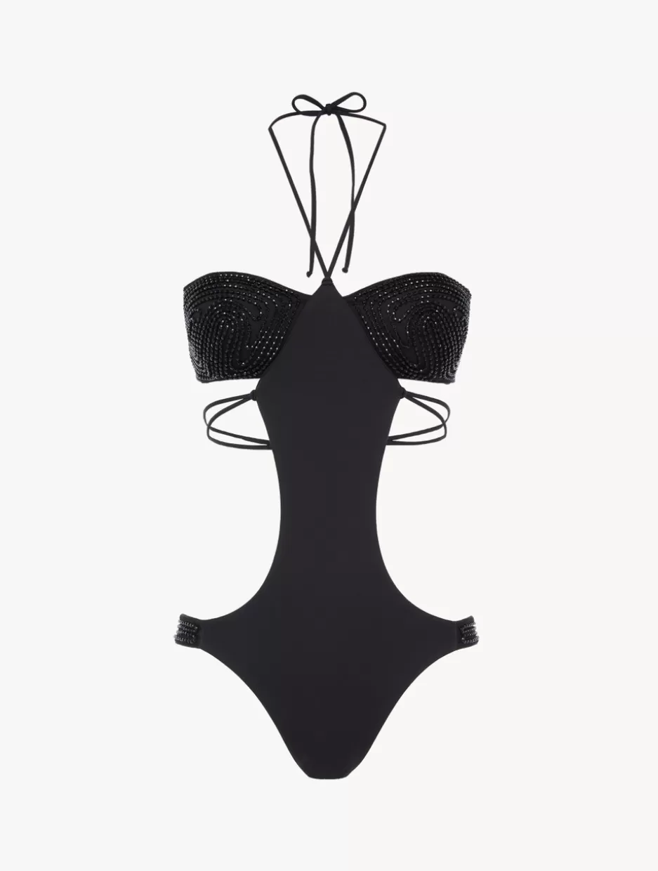 Bikinis | One-Piece Bathing Suits-La Perla Trikini In With Beading Black