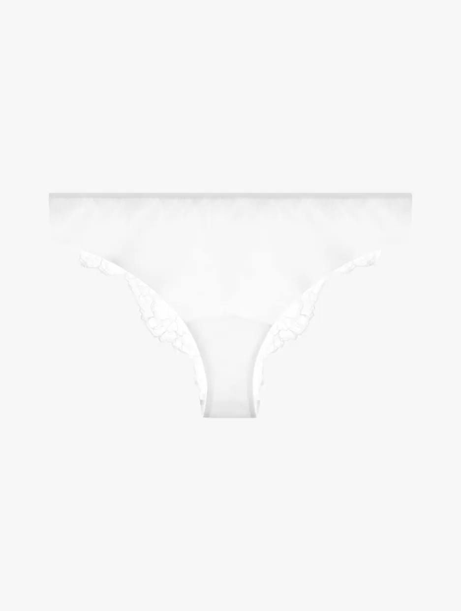 Brazilian | Shapewear-La Perla Brazilian Brief With Chantilly Lace White