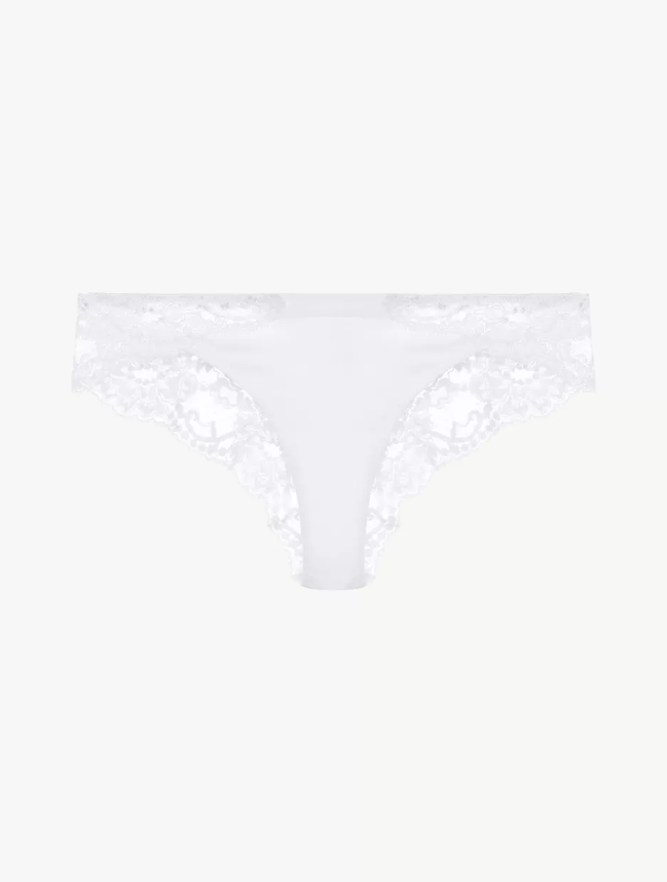 Brazilian-La Perla Cotton Brazilian Briefs White