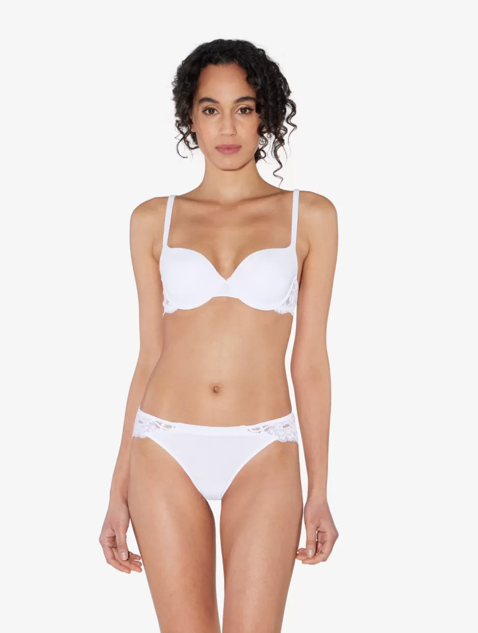 Brazilian-La Perla Cotton Brazilian Briefs White