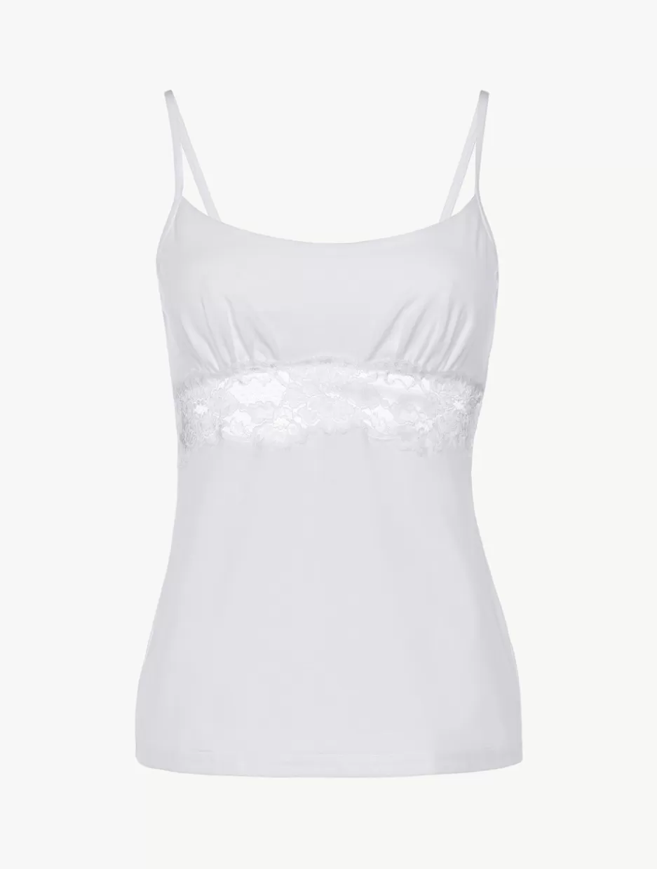 Camisoles | Pajamas-La Perla Cotton Camisole White