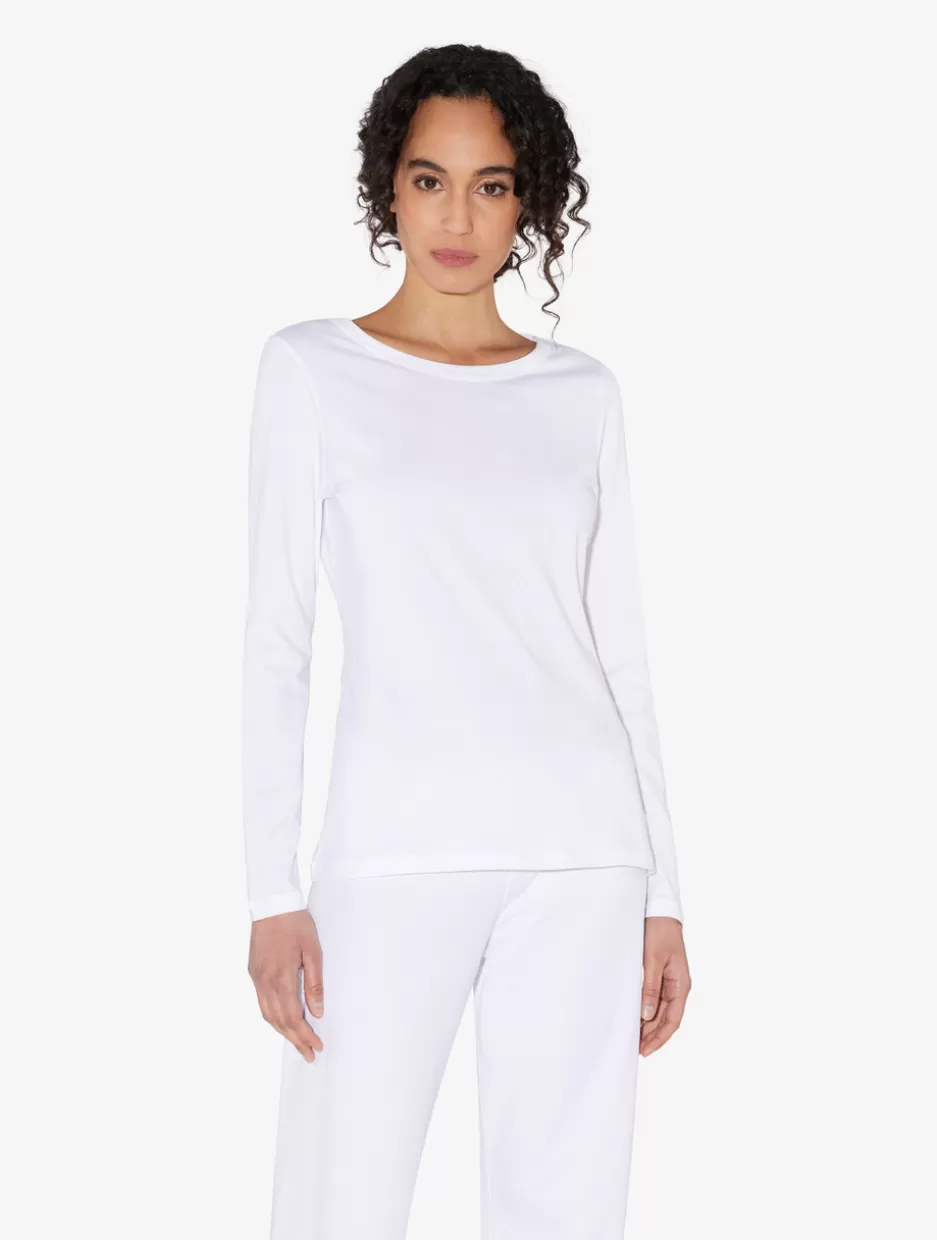 Camisoles | Pajamas-La Perla Cotton Long-sleeved Top White