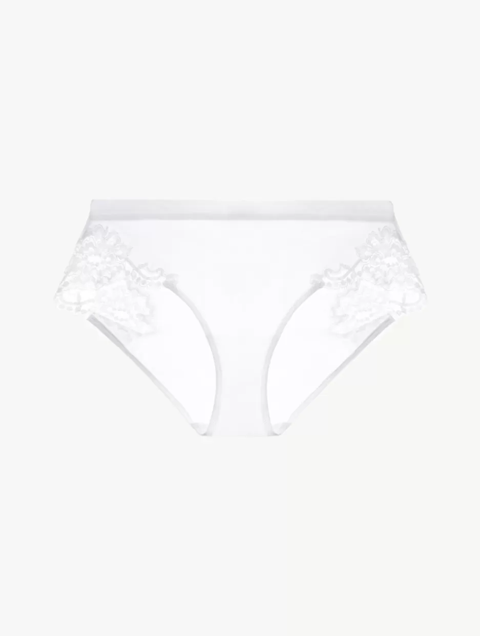 Mid-rise-La Perla Cotton Mid-rise Briefs White