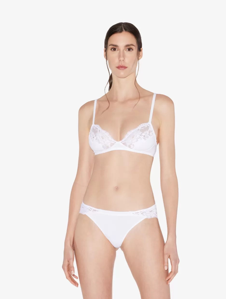 Wireless-La Perla Cotton Non-wired Bra White