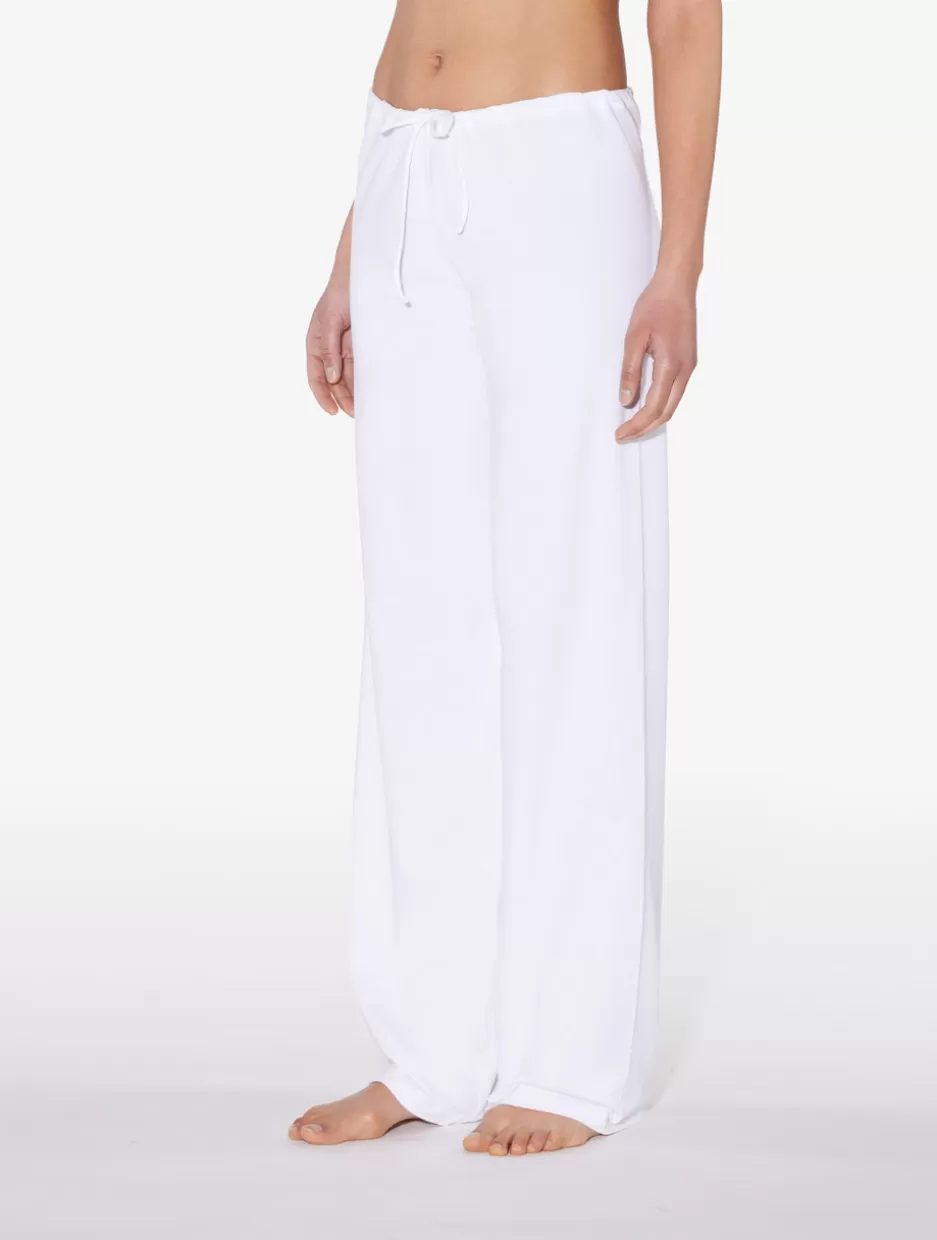 Pajamas | Loungewear-La Perla Cotton Trousers White