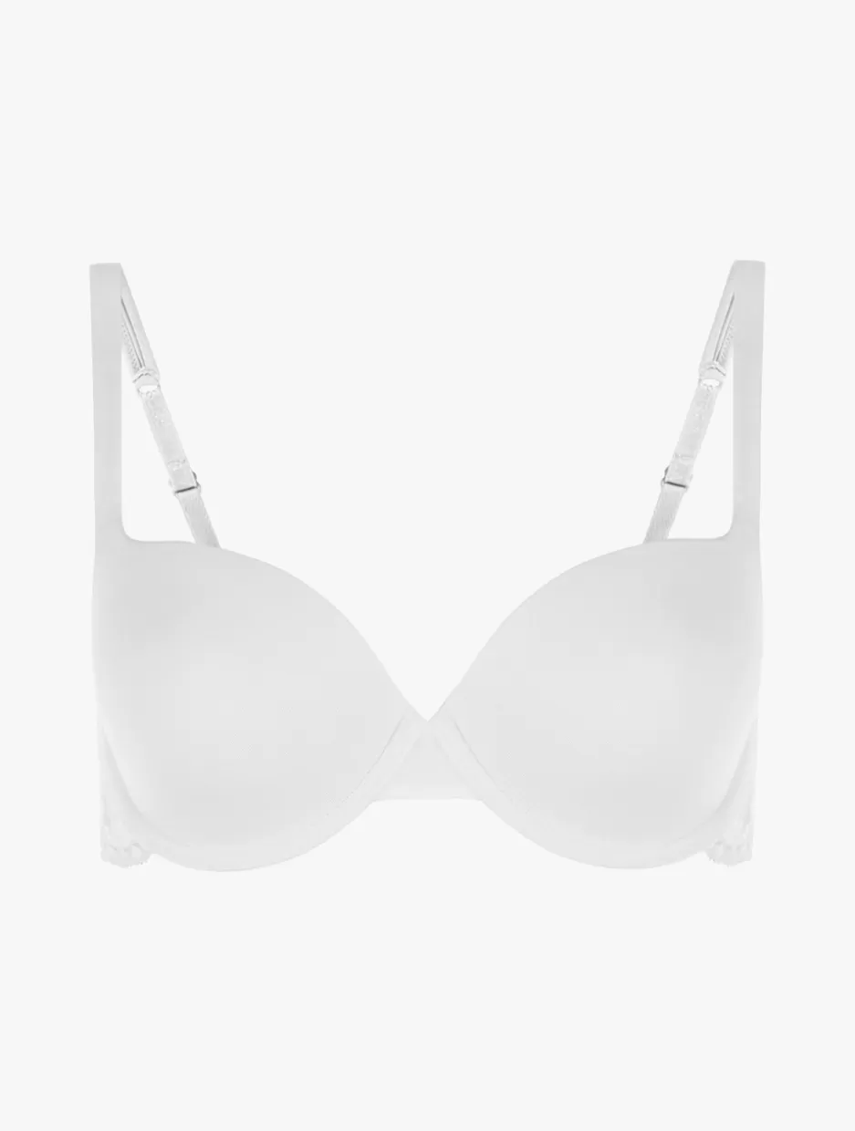 Padded | T-shirt-La Perla Cotton T-shirt Bra White