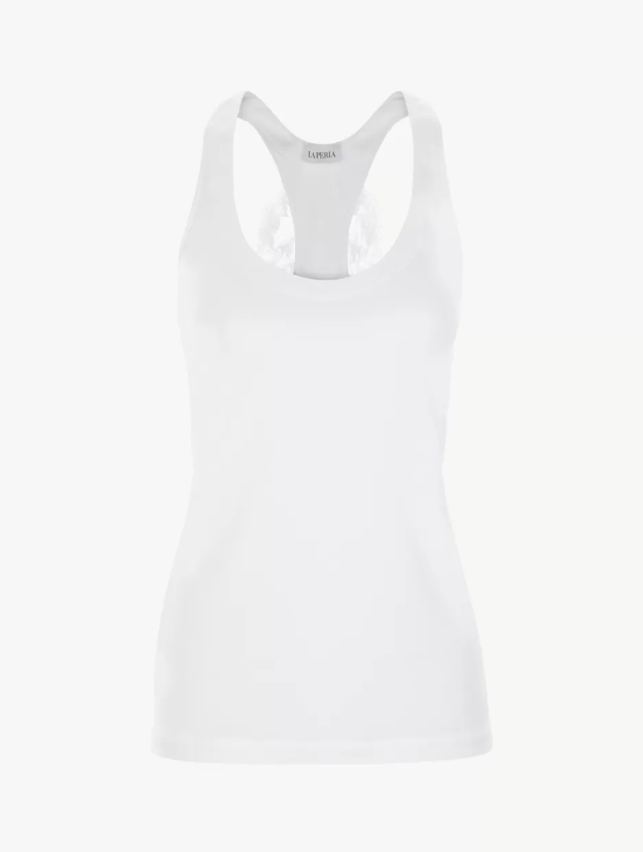 Camisoles | Pajamas-La Perla Cotton Vest Top White