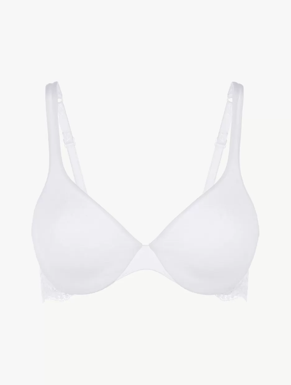 T-shirt | Underwired-La Perla Lace And Cotton Underwired Bra White