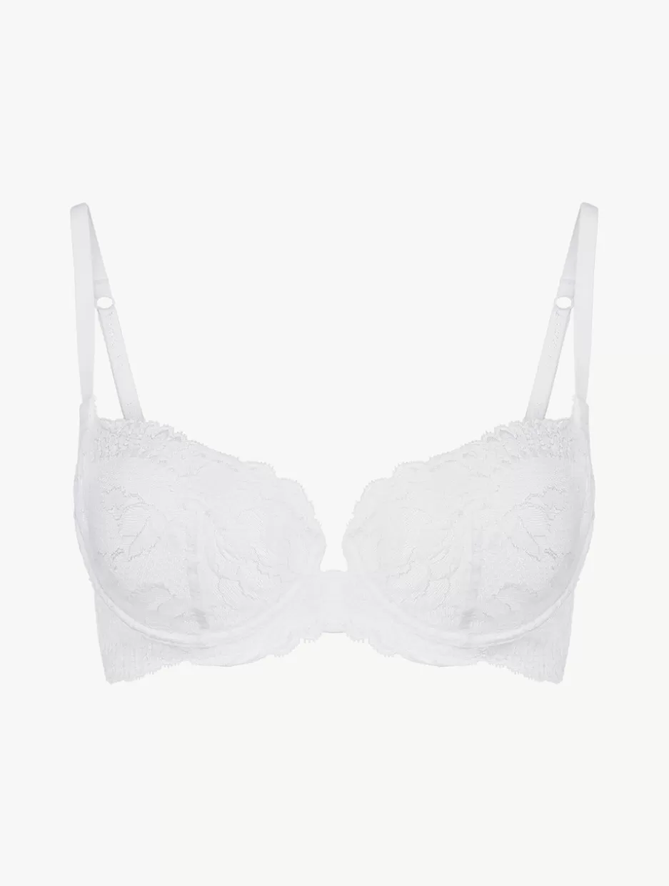 Balconette | Underwired-La Perla Lace Balconette Bra White