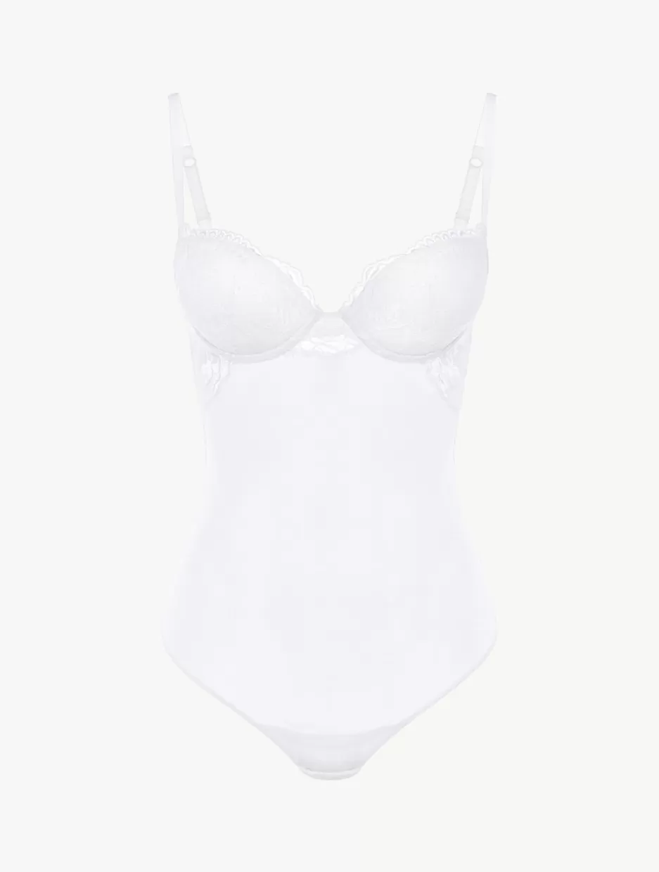 Bodysuits & Bustiers-La Perla Lace Bodysuit White