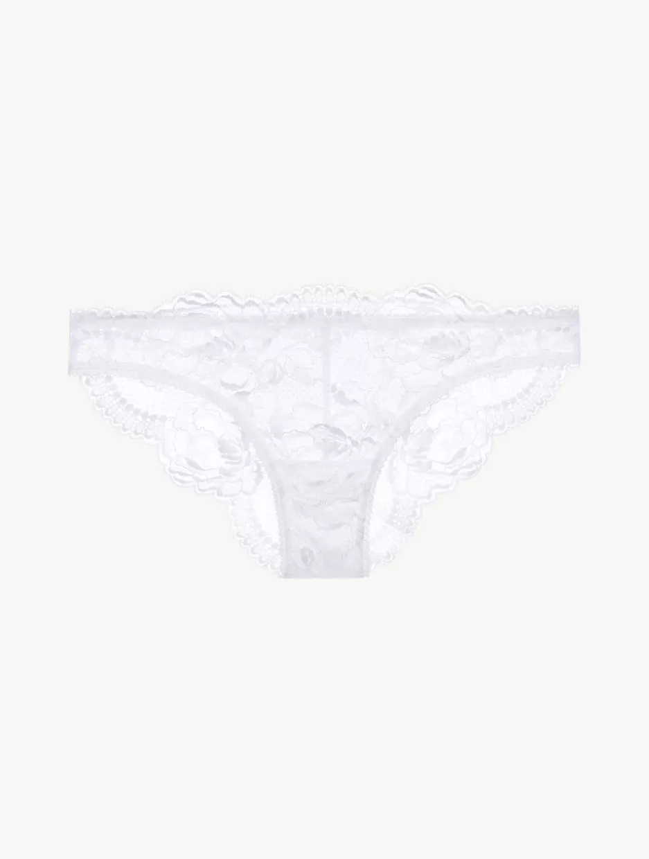 Brazilian-La Perla Lace Brazilian Briefs White