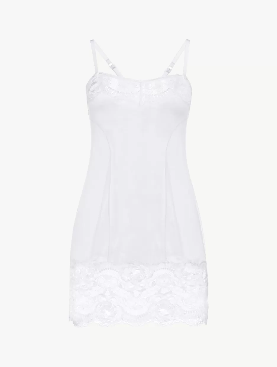 Slips & Dresses-La Perla Lace Slip White