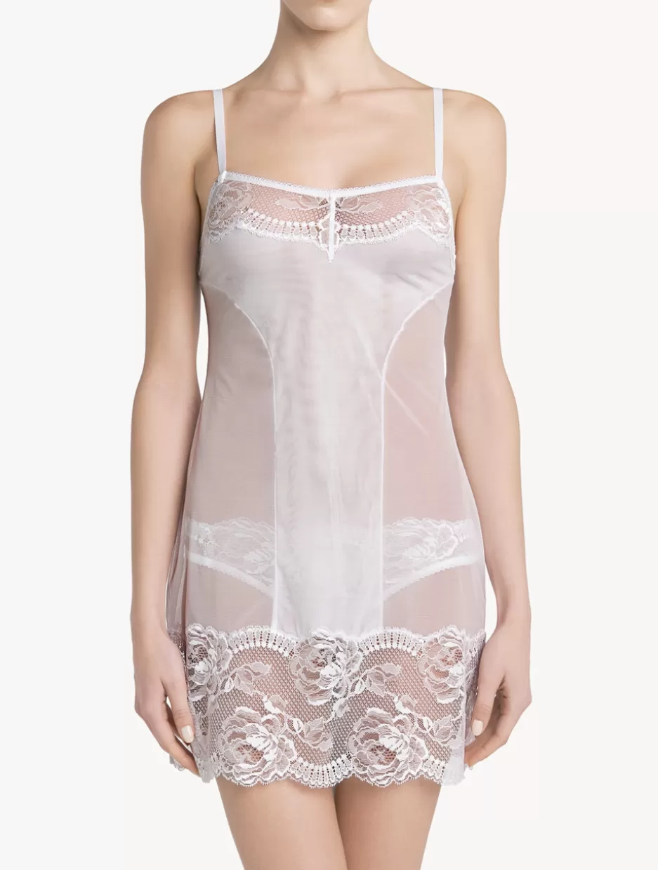 Slips & Dresses-La Perla Lace Slip White