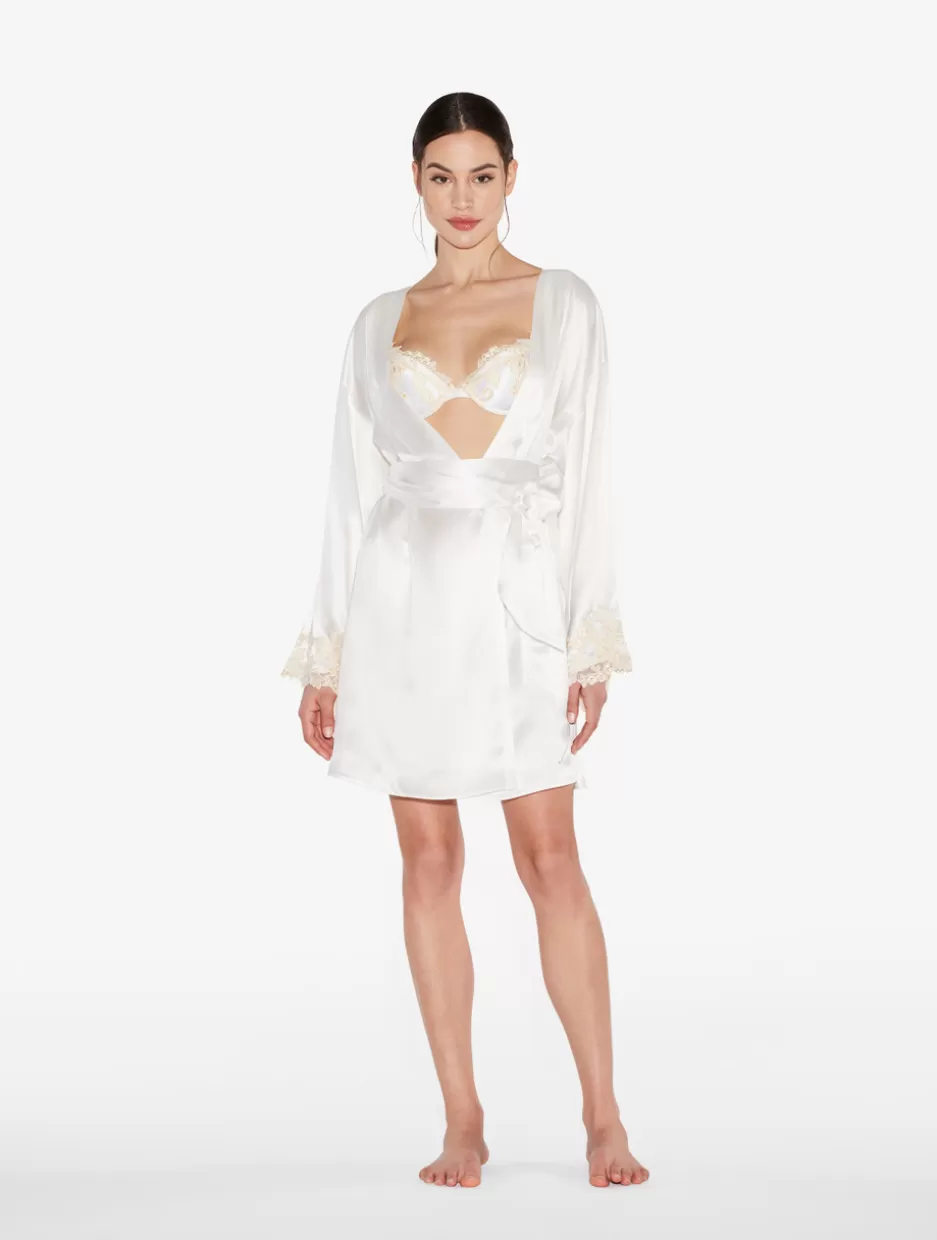 Padded | Push-Up-La Perla Silk Push-up Bra With Frastaglio White